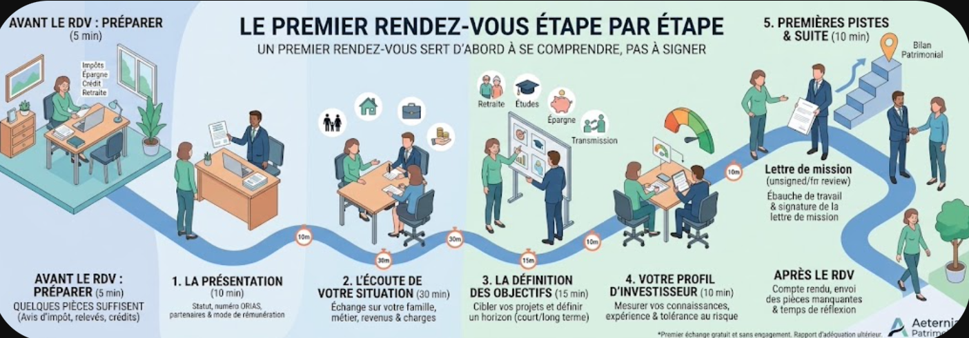 Image illustrative de l'article "Comment se passe un premier rendez-vous patrimonial"